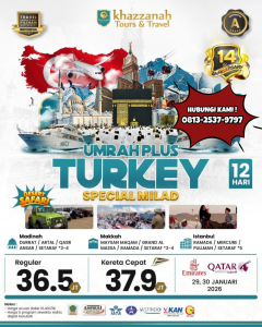umroh plus turki 30jtan special milad khazzanah